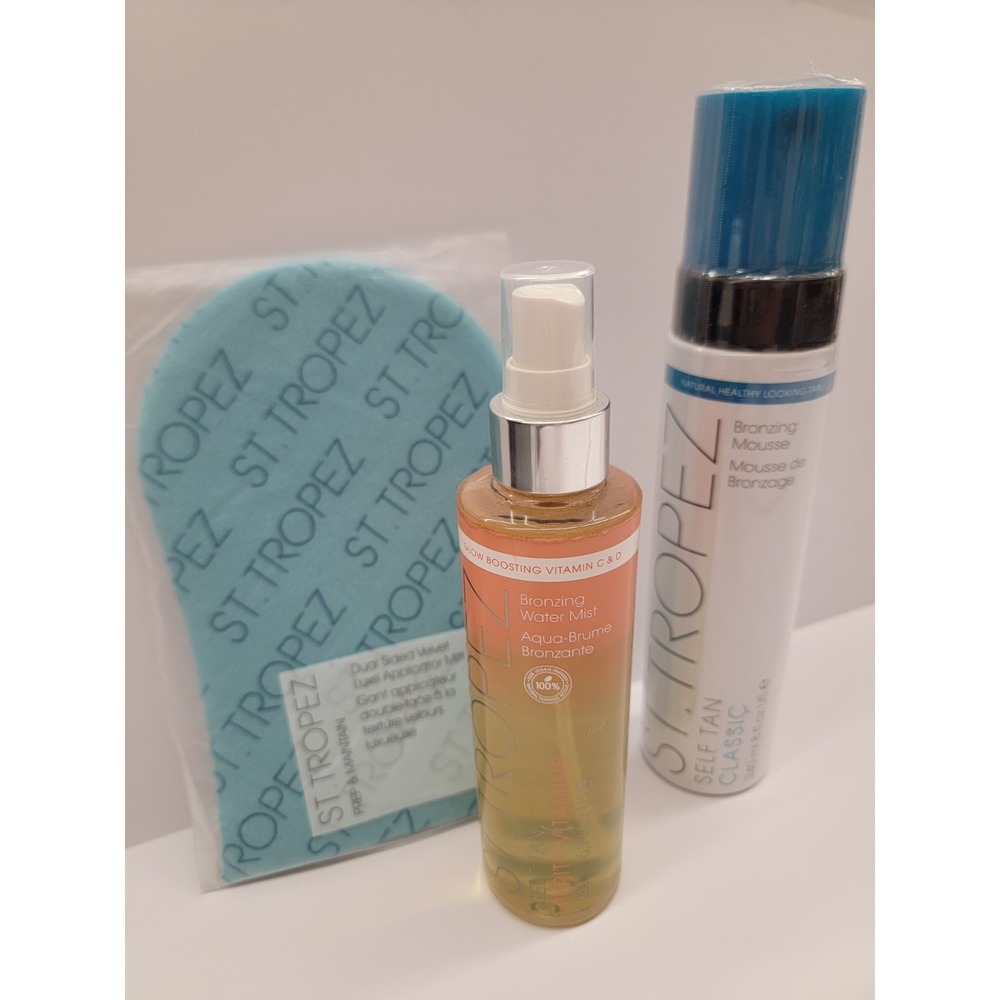 NEW JUMBO St. Tropez Self Tan Classic Bronzing Mousse Face Mist & Tanning Mitt